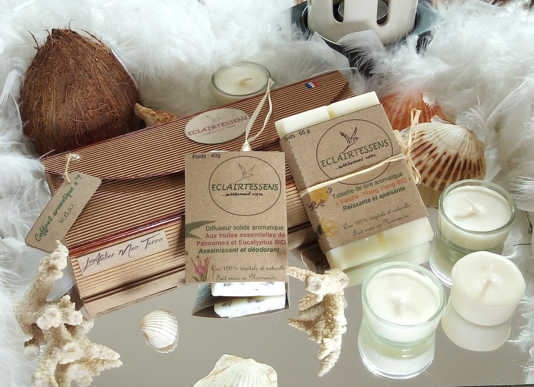 Coffret de cire aromatique aux huiles essentielles - Relax